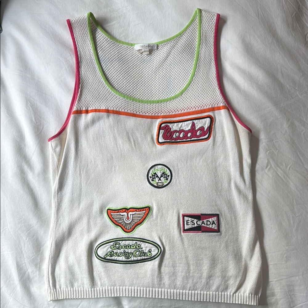Vintage Escada Tank Top with Escada Patches